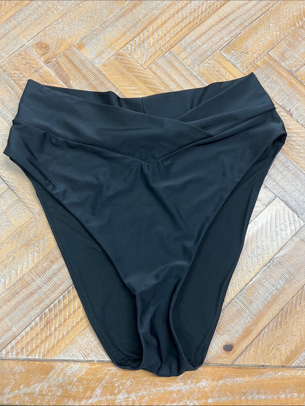 aerie Black High-Rise Bikini Bottoms